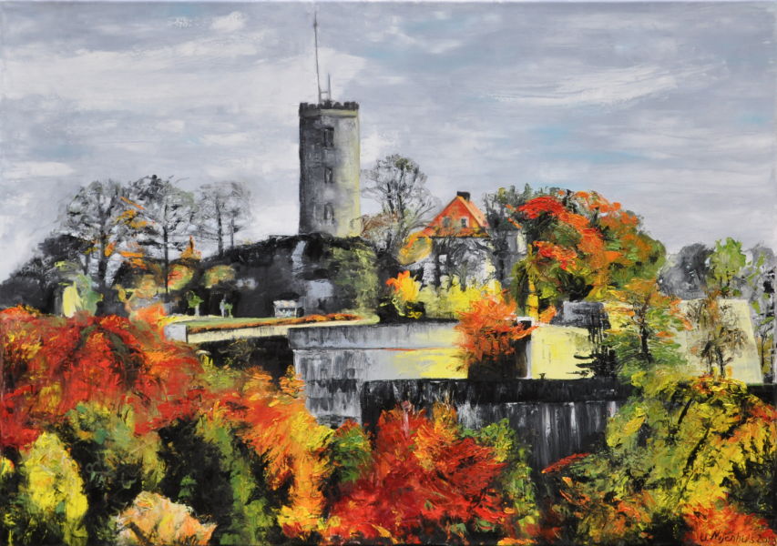 Sparrenburg im Herbst, Gemälde